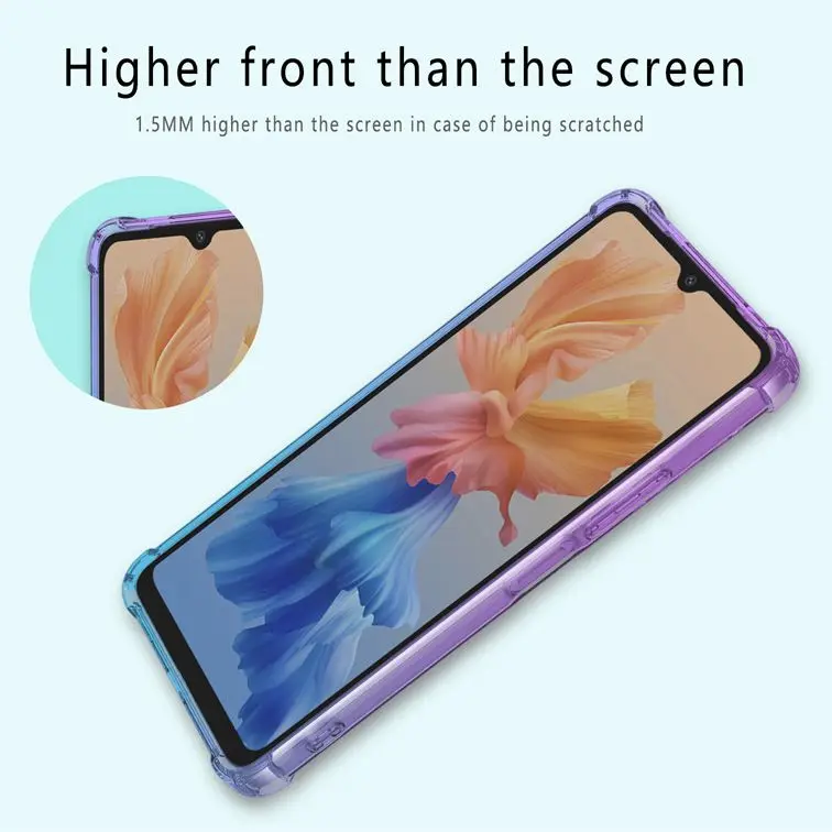 Gradient Airbag TPU Case for Xiaomi Redmi A3 4G Protective Shockproof Cover Fundas Coque Capa