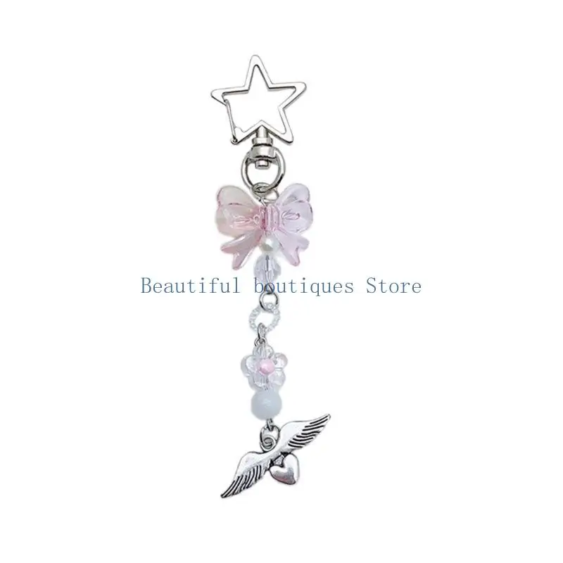 U4LF Pentagrams Keyrings Vintage Imitation Star Keychains Handbag Decorations