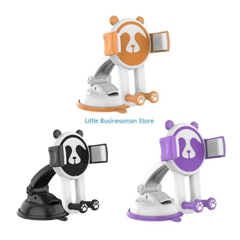 Innovative Panda Inspired Car Phone Brackets with Reliable Suctions Technology & Ergonomic Viewing Angles for Automotive M76A