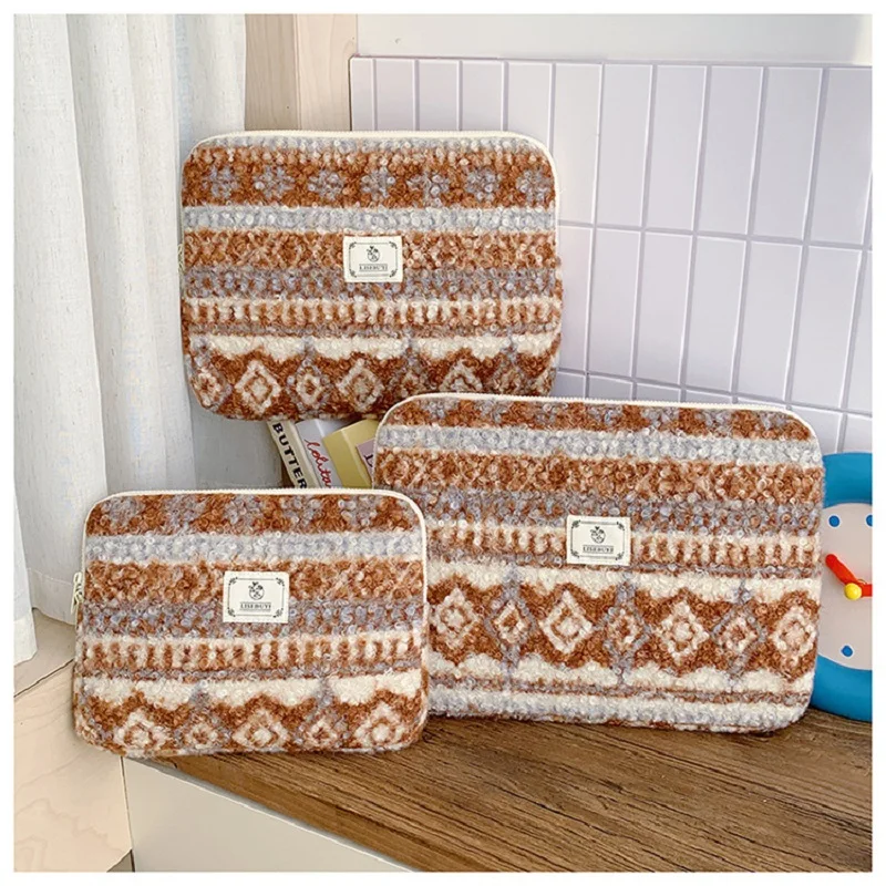 New Soft Plush Portable Laptop Storage Bag 11/13/14/15/15.6/16 Inch for Ipad Macbook Huawei Samsung Laptop Sleeve Carrying Case
