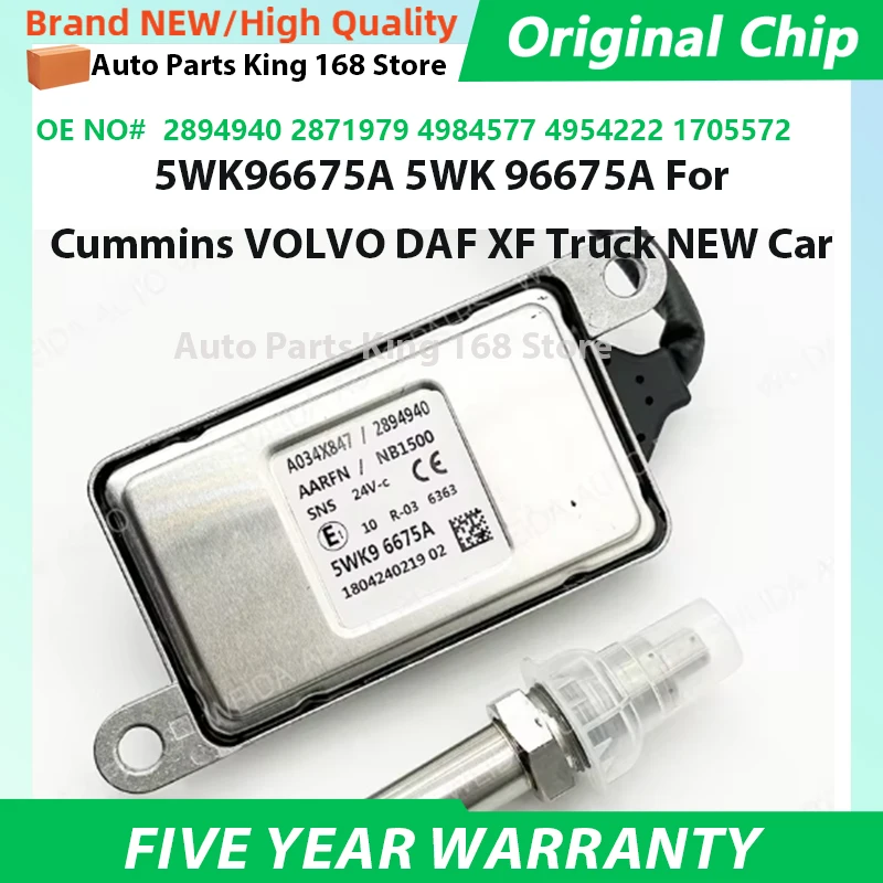 5WK96675A 5WK 96675A 2894940 2871979 4984577 4954222 1705572 High quality New For New Truck NOx Sensor Cummins
