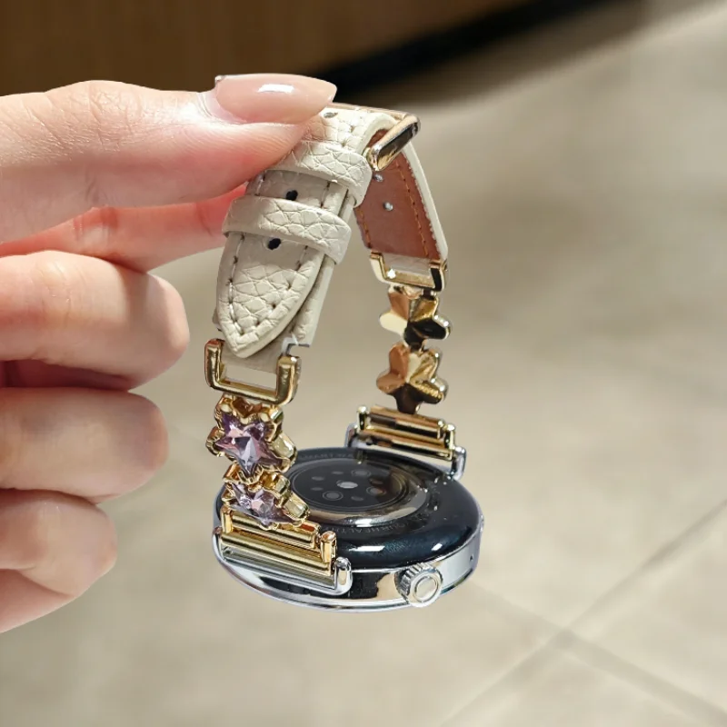 

Кожаный ремешок для часов HUAWEI Watch Fit3/Fit4 и HUAWEI Band 8/9/10NFC, изготовленный вручную.