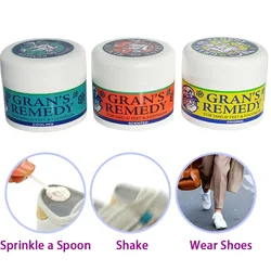 Original Newzealand Grans Remedy Original Cooling Scented Foot Care Powder Smelly Feet Footwear Treatment Foot Odour Control