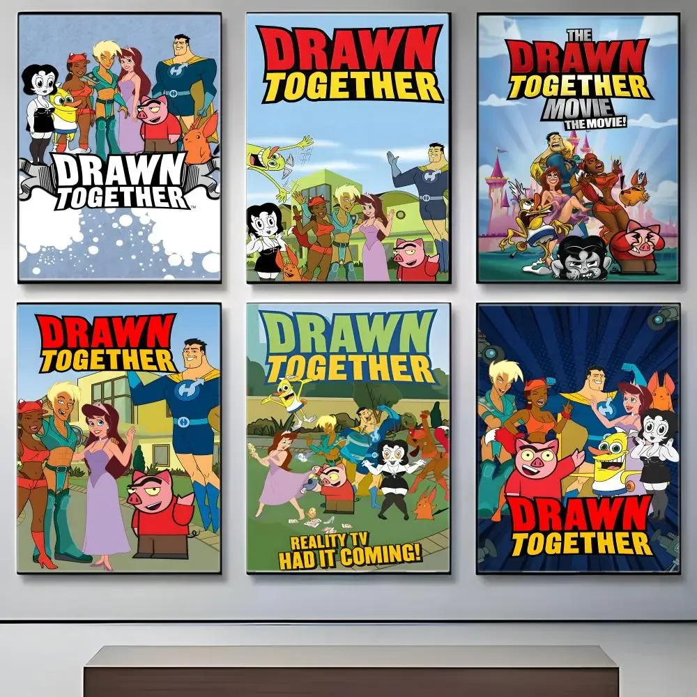 Anime Series D-DrawnS TogetherS Poster Iconic Poster Wall Art Print Poster Decorative Mural Home Decor Gift Unframed