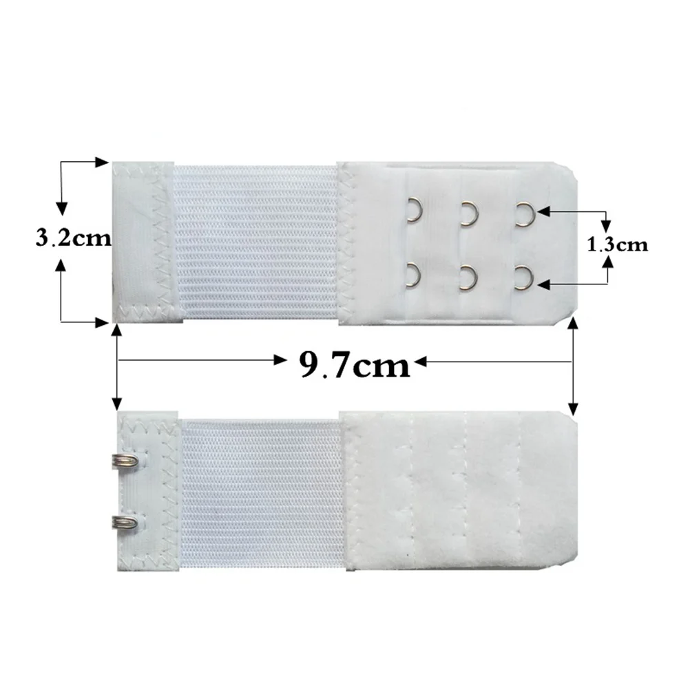 6pcs Bra Extender Back Buckle Extension Comfortable Elastic Strap For Pregnancy Breastfeeding Women Bra Lengthened White