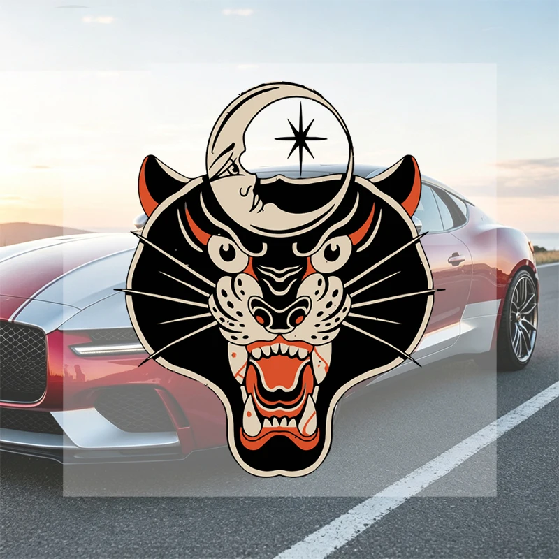 Car Stickers Sailor Hat Panther Vinyl Decal Waterproof Die Cut Bubble Free Sun Proof for Fuel Tank Gas Cap Trunk Bike Auto Decor