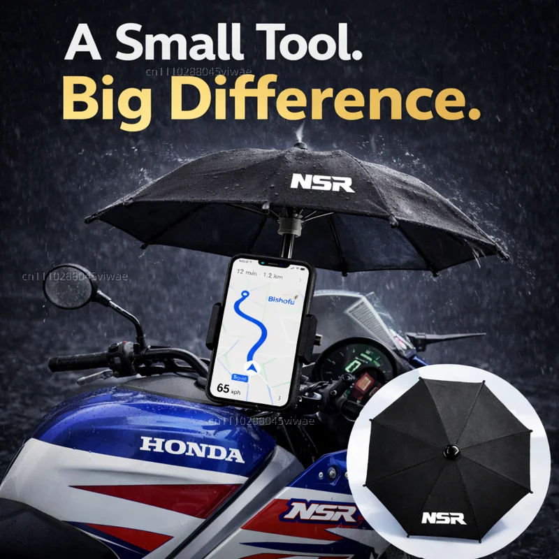 

For Honda NSR Motorcycle Phone Umbrella Holder Waterproof Sunshade Anti Glare Rainproof Handlebar GPS Mount