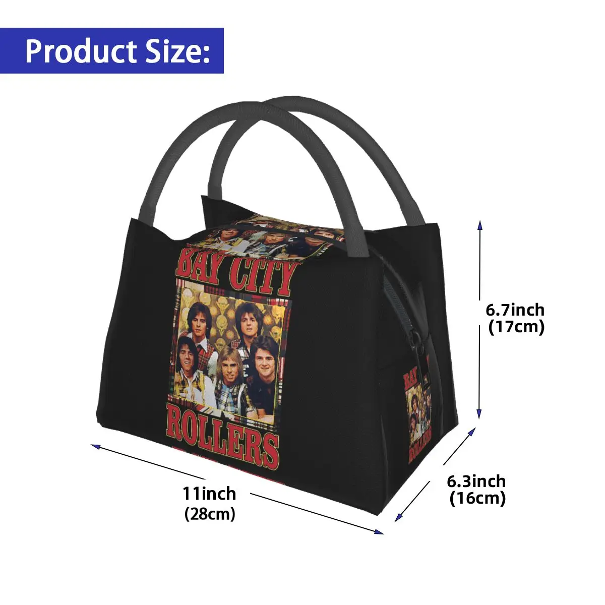 Band Bay City Rollers Music Rock Retro Vintage Insulated Lunch Bag Food Boxes Leakproof Container Cooler Thermal Lunch Box Tote