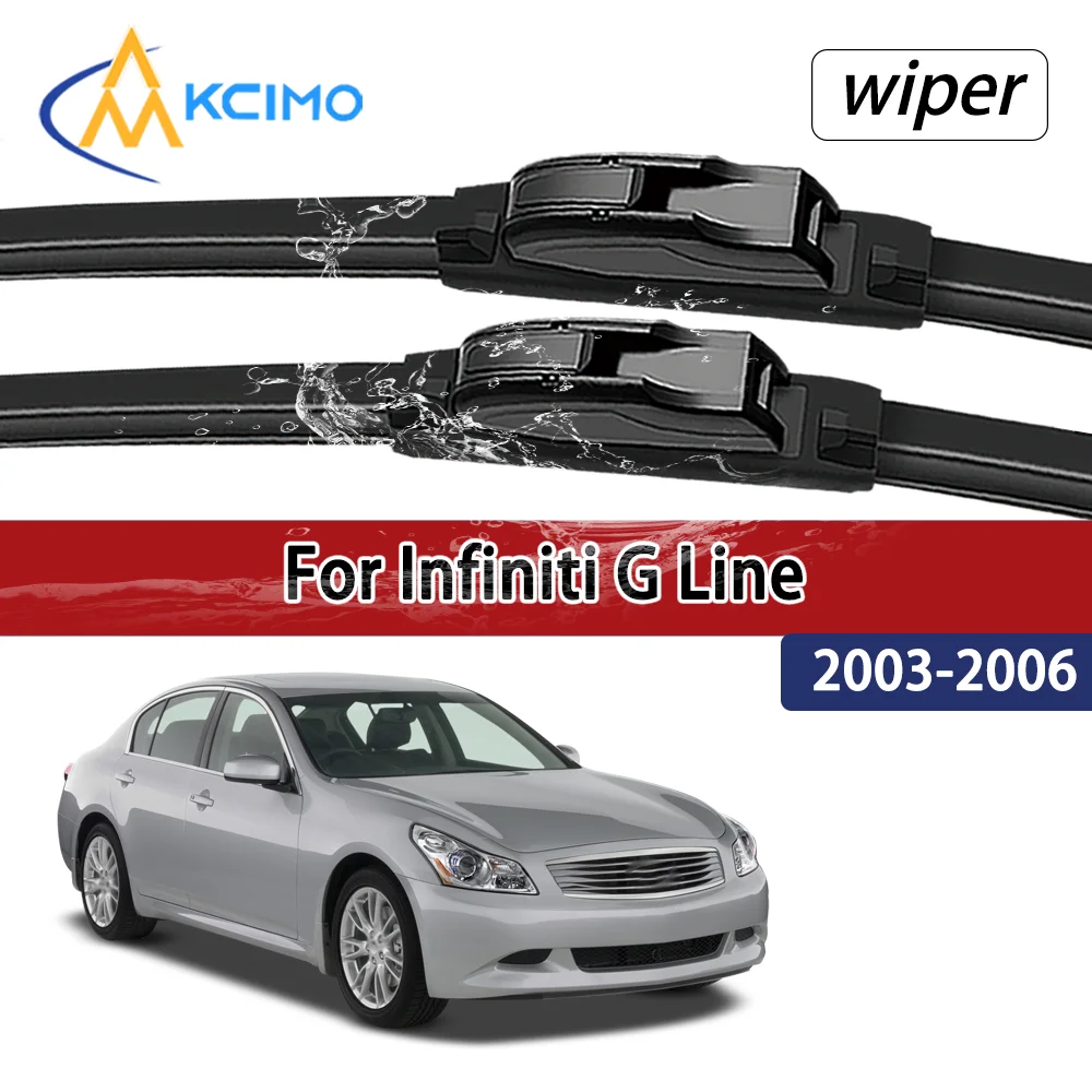 For Infiniti G Line V35 2003–2006 2004 2005 Compatible Durable Silent Front Wiper Blades Car Windscreen Auto Window Accessories