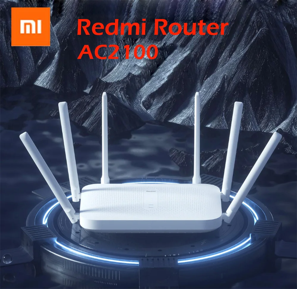 Xiaomi Redmi AC2100 Router Gigabit Dual-Band Draadloze Router Wifi Repeater Met 6 High Gain Antennes Bredere Dekking Gemakkelijk setup