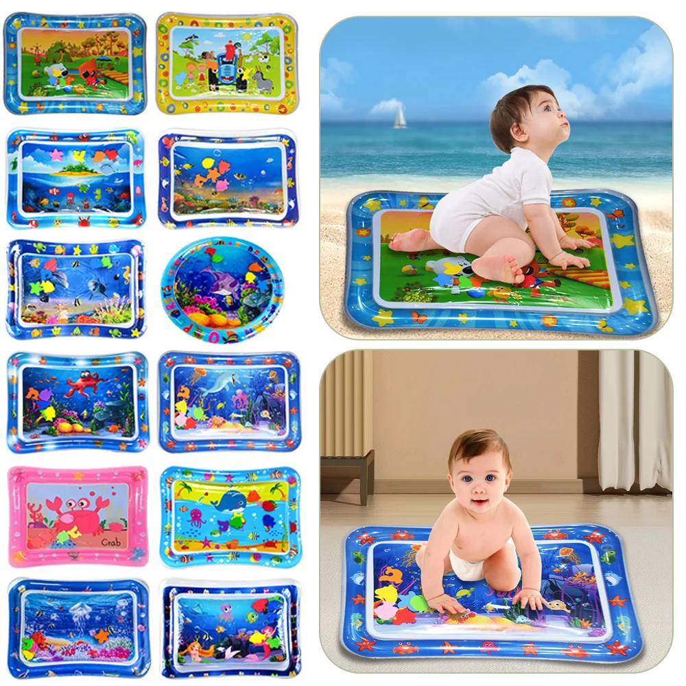 Baby Water Play Mat Inflatable Toys Children's Mat Kids Thicken PVC Playmat Toddler Activity Play Center Water Mat for Babies