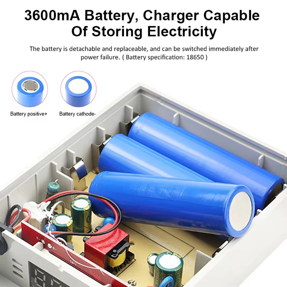 DIFANG 5400mAH UPS adaptateur d'alimentation de batterie avec écran LCD DC12V alimentation d'endurance ininterrompue pour Source d'alimentation de caméra IP