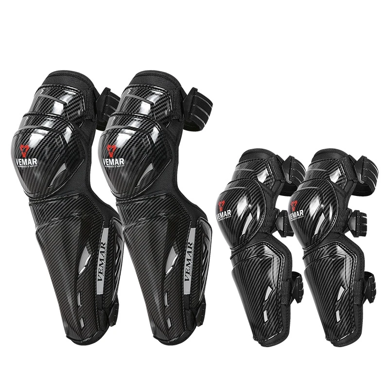 

4pcs Vemar Motorcycle Protective Clothing Breathable Riding Carbon Fiber Motorcycle Figure Knee Elbow Protectors