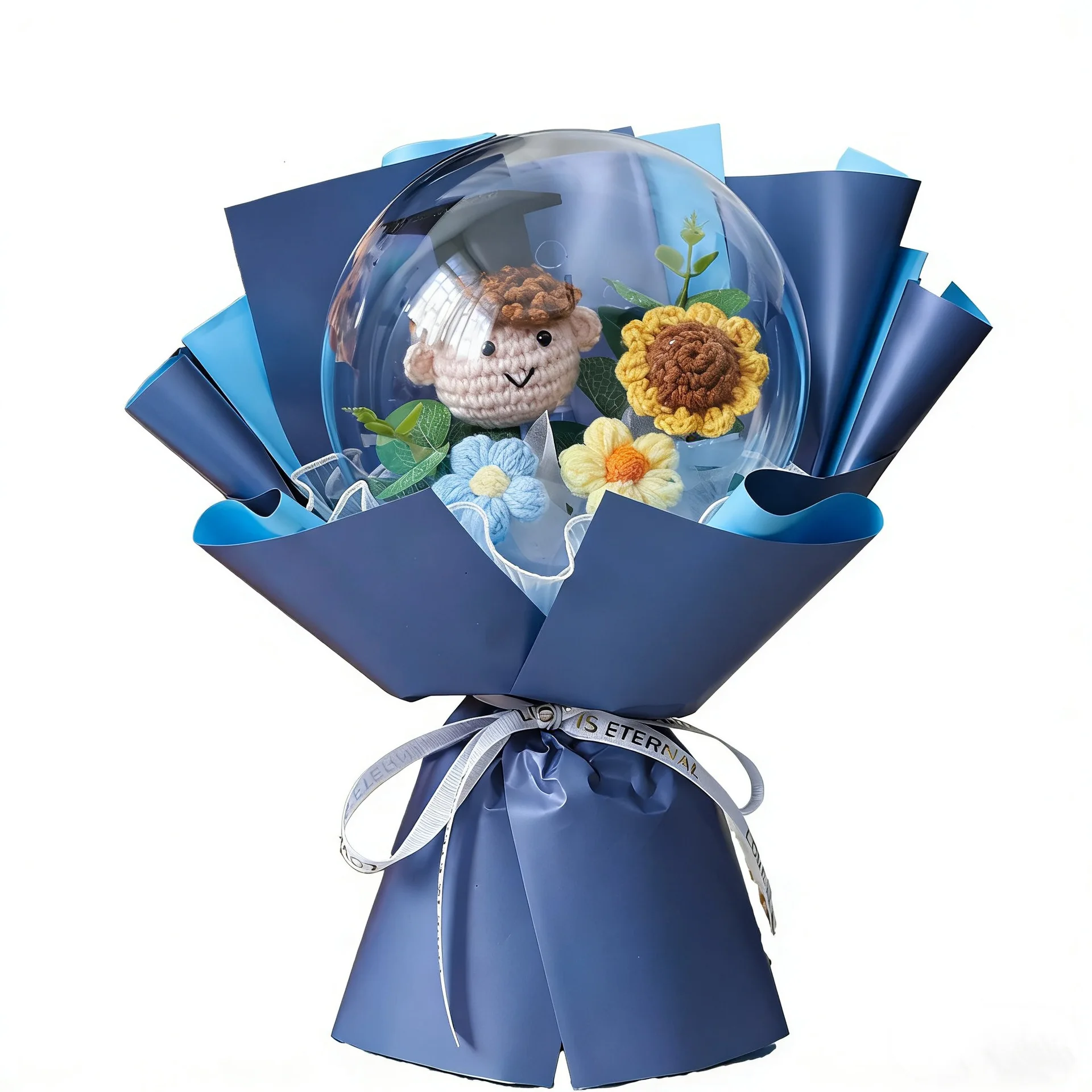 

Graduation ceremony examination bouquet yarn weaving sunflowers eternal life flowers creative gifts for friends and girlfriends