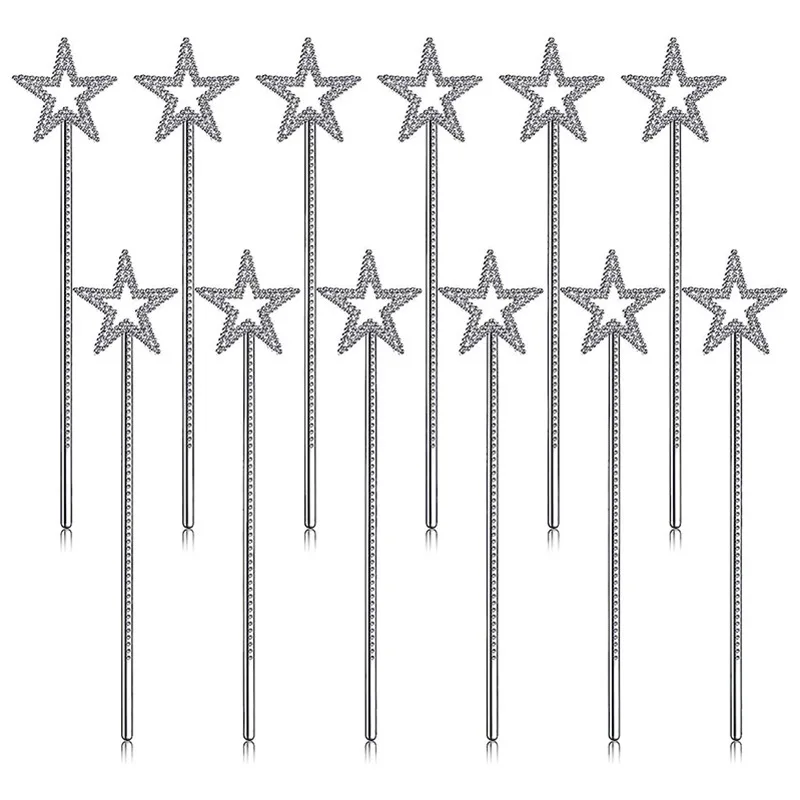  Wholesale 10pcs Princess Girls Wand Pentagram Princess Magic Wand Fairys Wand for Birthday Party Halloween Christmas Cosplay