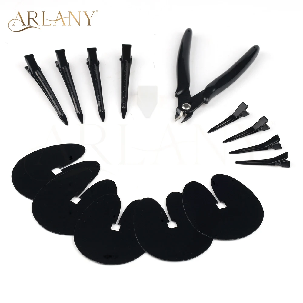 ARLANY Hair Extension Cutter Pliers 5Pcs Acrylic Heat Shield for Keratin Extensions K Tip Hair Tool Keratin Bond Cutter Pliers