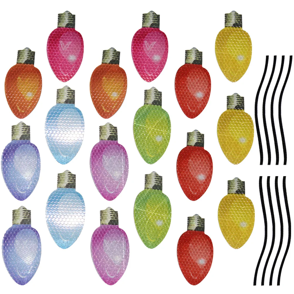 

1Set Magnetic Reflective Christmas Light Bulb Car Magnet Sticker for Car Refrigerator Door Holiday Decoration Xmas Magnet