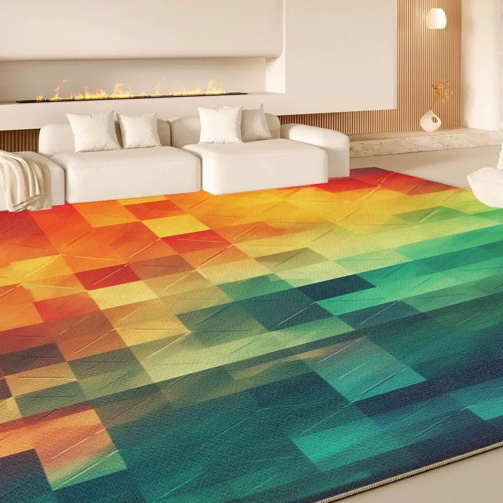 

VIKAMA Soft Loop - Pile Material Mat Usable in Both Living Room and by Bedside, with Excellent Elasticity, Not Easy to Shed Hair