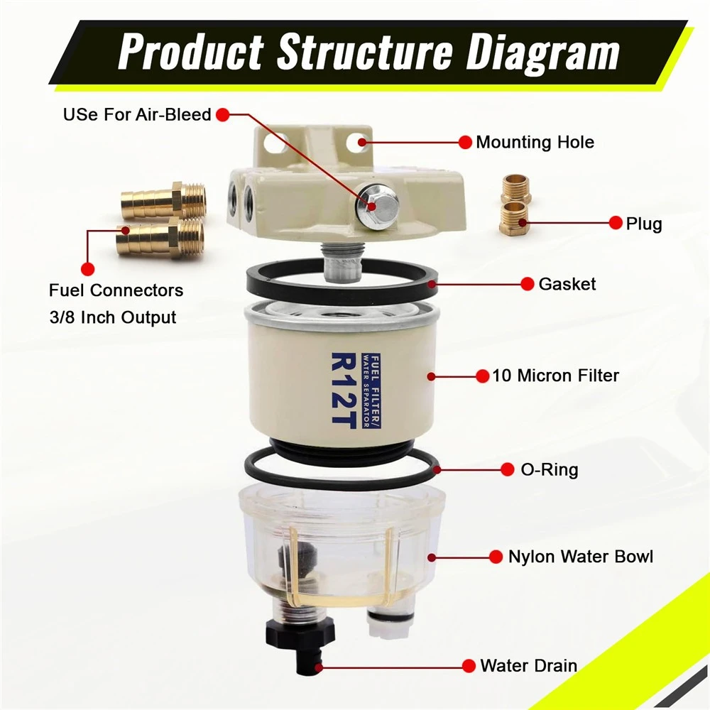 R12T marine oil-water separator is suitable for ship small engine oil tanker oil tanker speedboat
