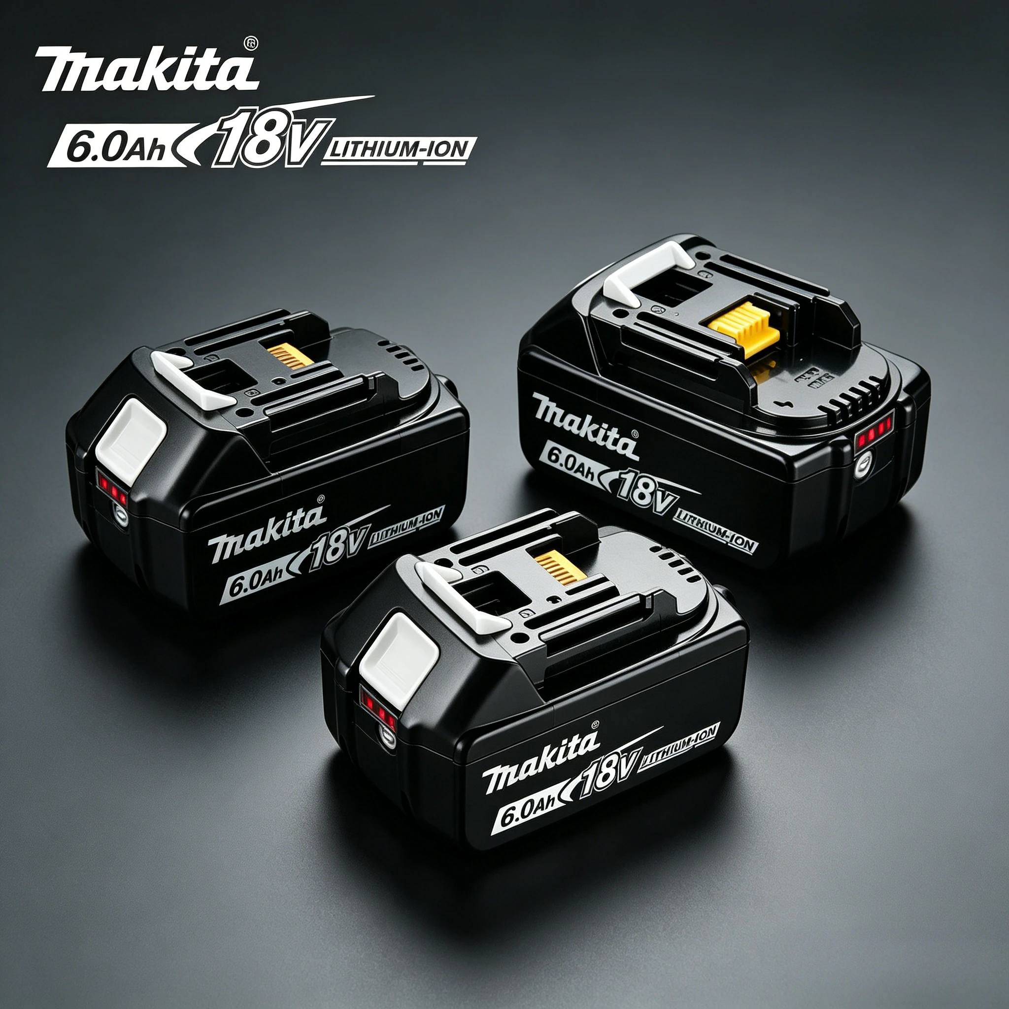 

6.0Ah 18V makita Battery Power Tools Li-ion LED Display Rechargeable Tool Battery for Makita LXT Battery Charger