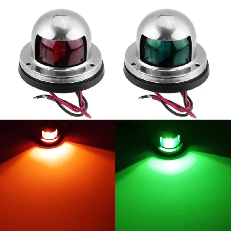 Red Green LED Navigation Light Signal Warning Lamp Boat Bow Light Marine Boat Navigation Lamp for Power Boat and Skiff Yacht