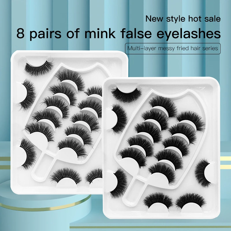 Multiple Layers Dramatic Look Exquisite Design Thick Mink Hair Lashes With Multiple Layer Long-lasting Trending Latest Glamorous