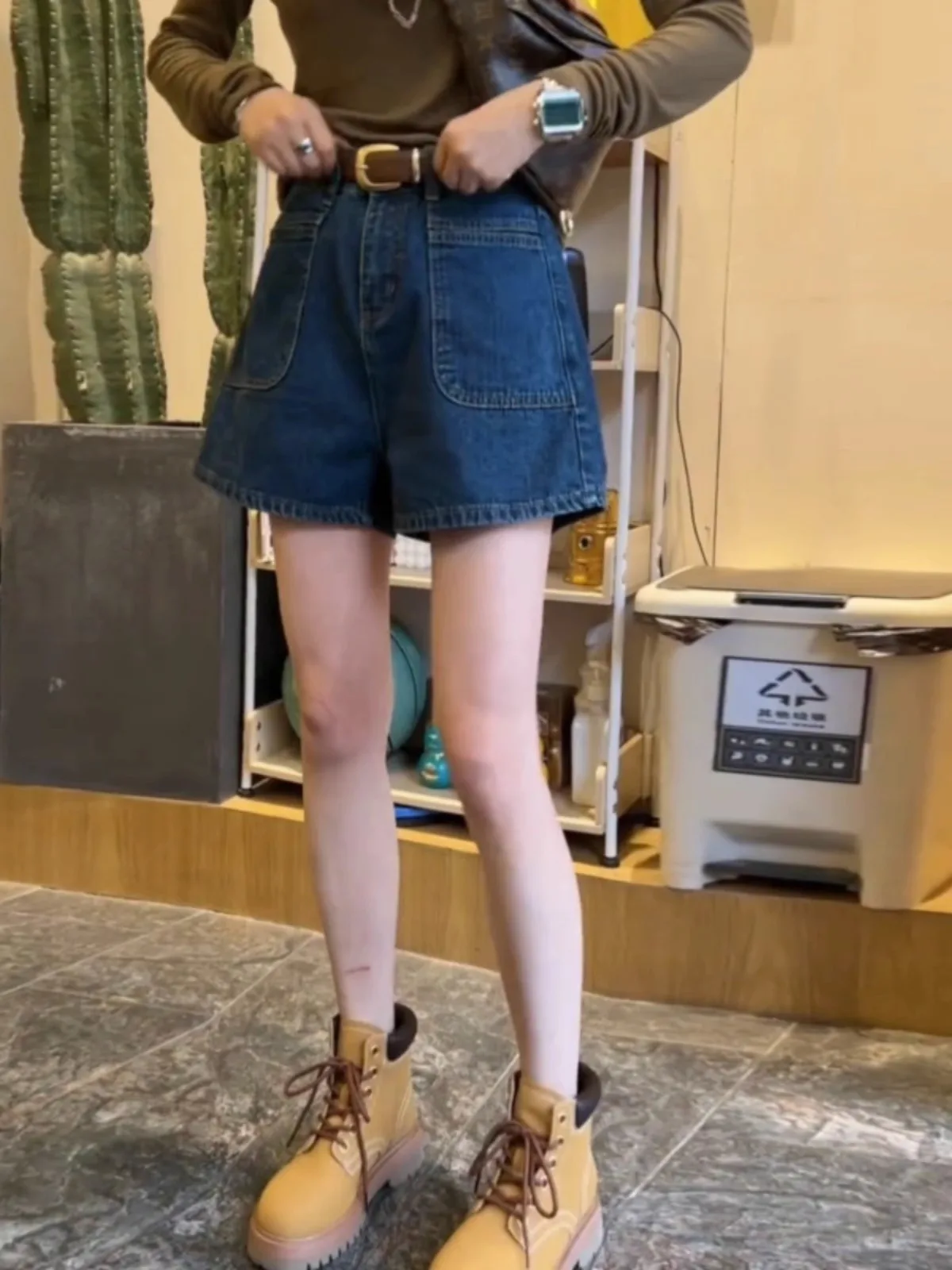 

High Waist Wide Leg Jeans Shorts Women plus Size Summer New Style Slimming A-Line Hot Pants Casual Comfortable Denim Shorts