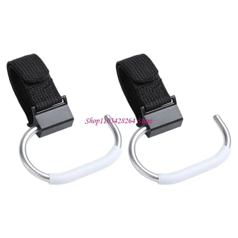 Strong Aluminum Strollers Accessory with 360 Degree Rotation Long Hook 2pcs for Hanging Essential Active