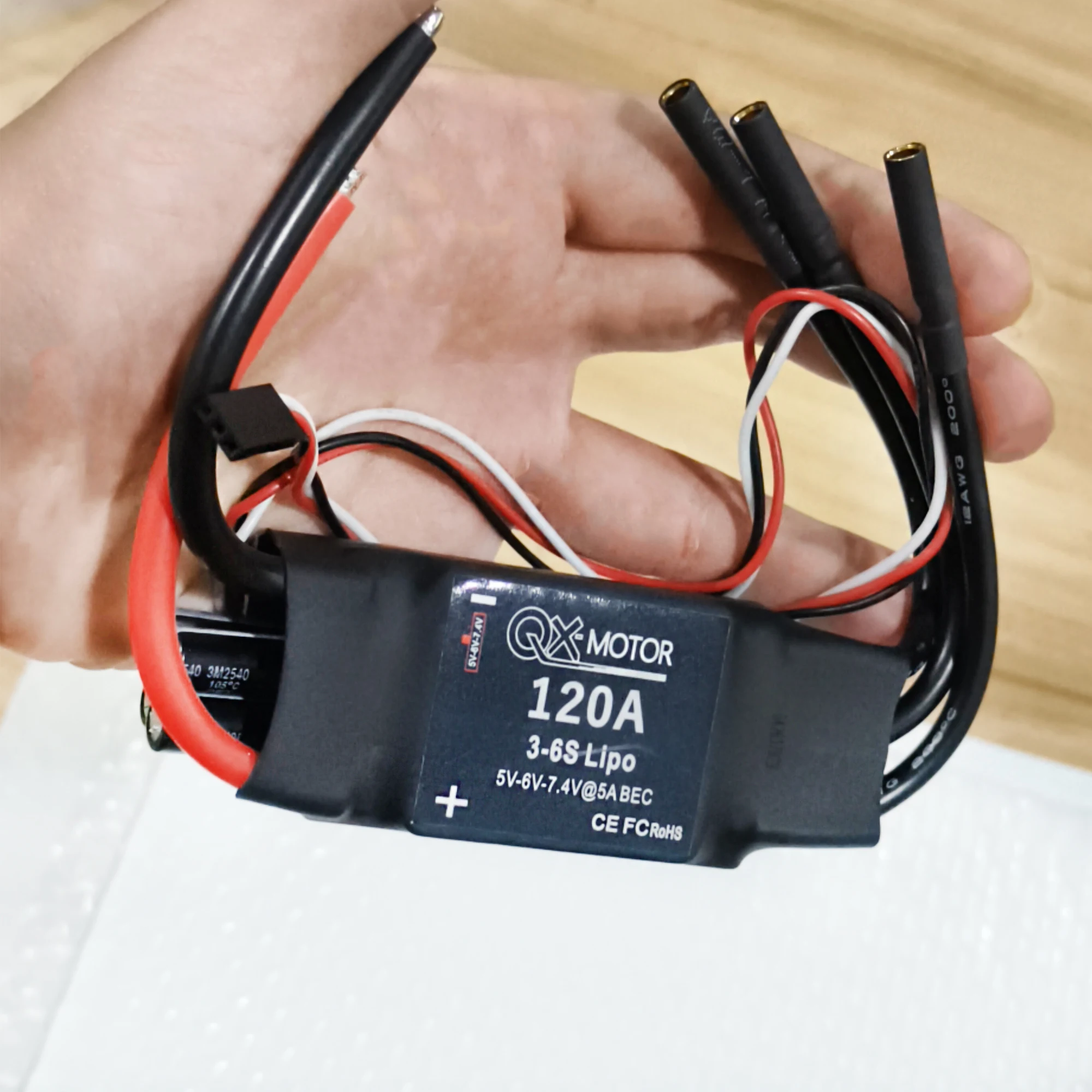 QX-MOTOR 120A ESC 5A BEC 3-6S  - Lipo Battery 6S ulasan dan harga