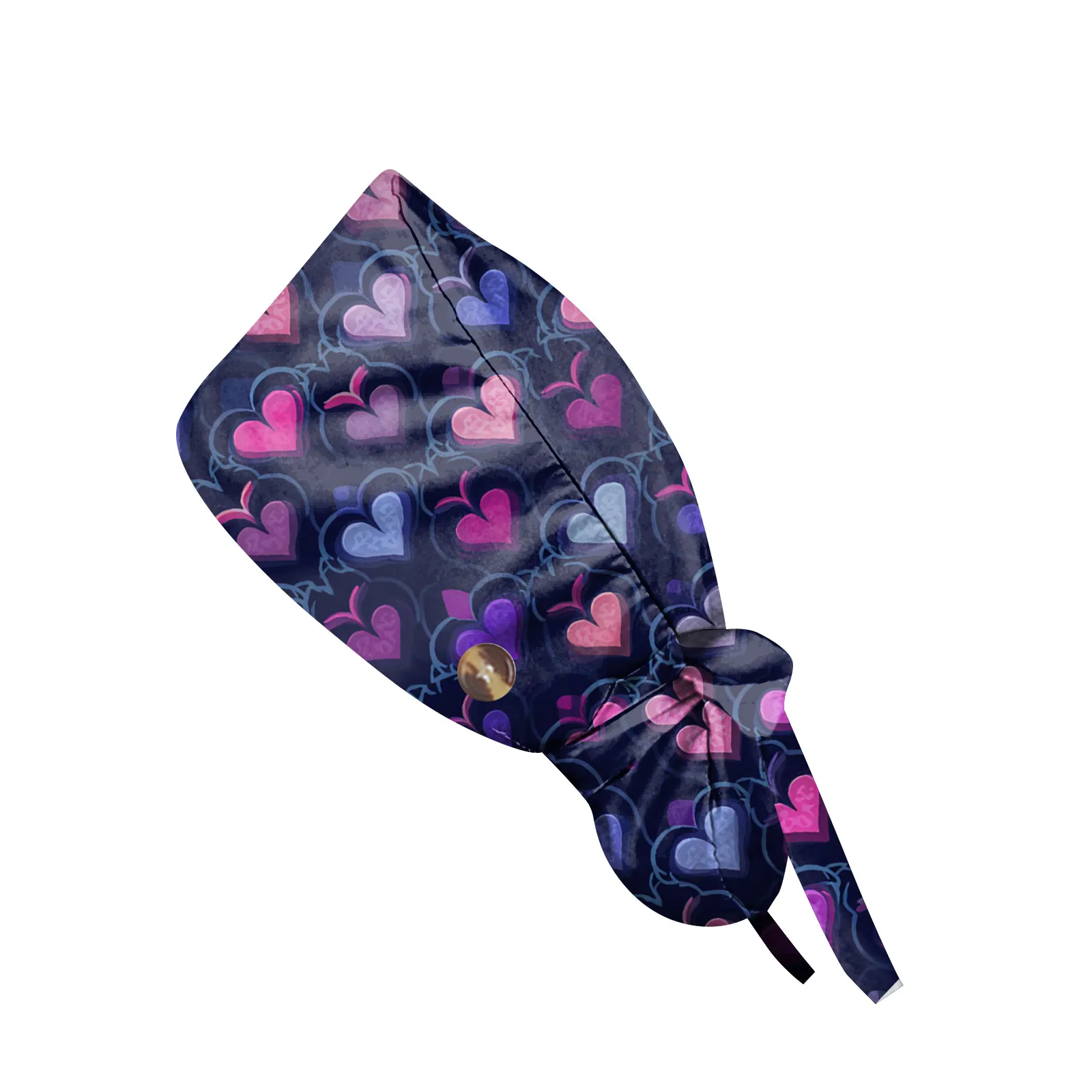Operation Headgear Hat Nurse Cap Bandanna Printed Valentine's Day Hat Soft Breathable Surgical Cap Headwear Hospital Accessories