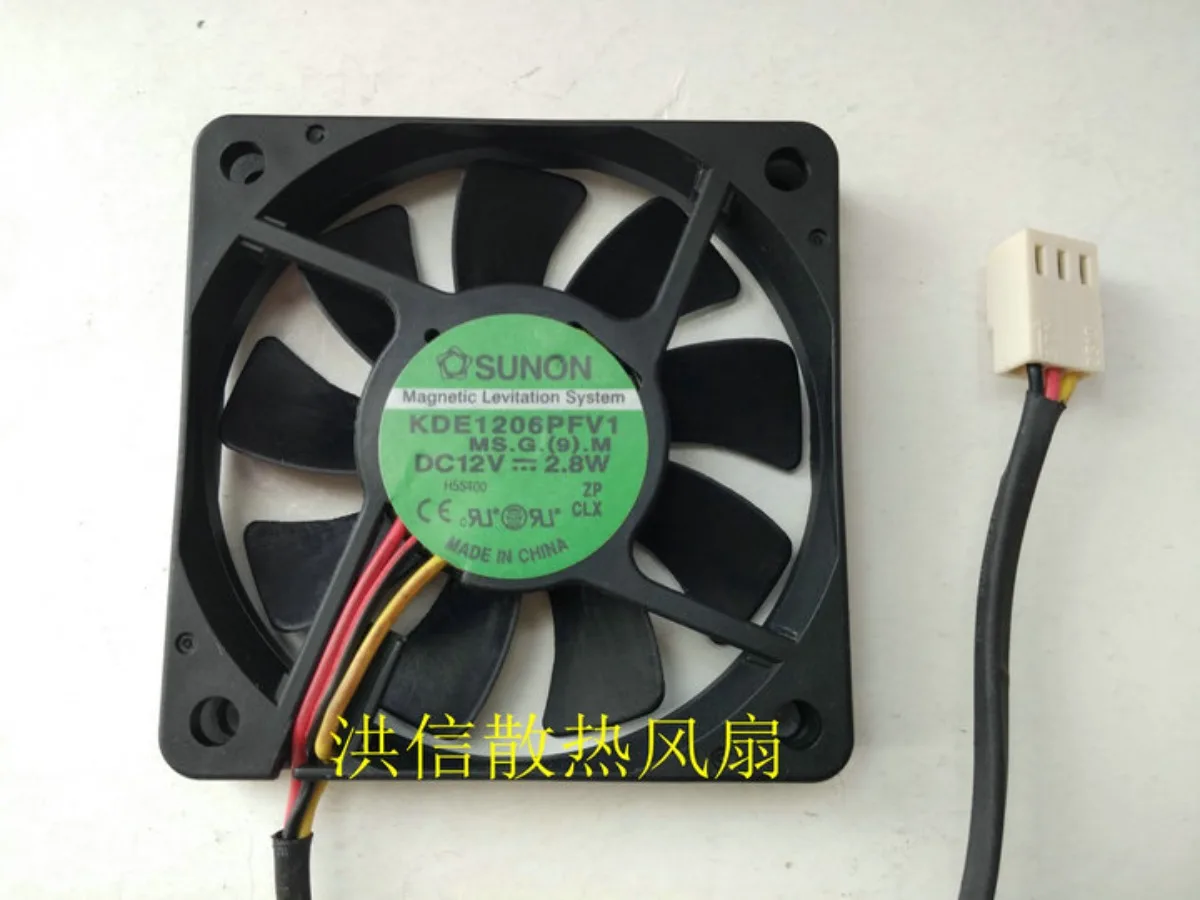 

1PC for KDE1206PFV1 SUNON Cooling Fan DC12V 2.8W 60*60*10mm 2pin Ultra thin Mute New