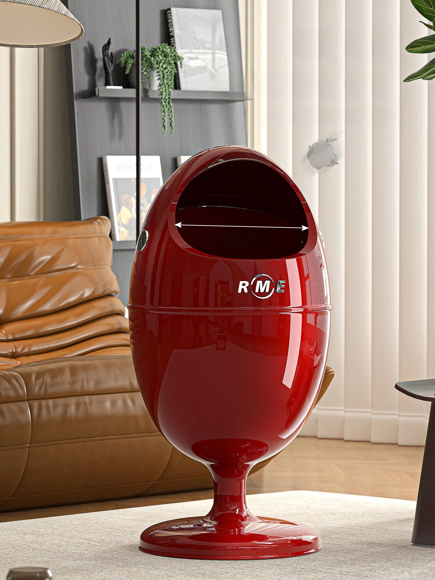 

Роскошный контейнер большого размера с откидной крышкой на колесах, без изгибающей талии для гостиной, домашнего использования, контейнер с высокой емкостью