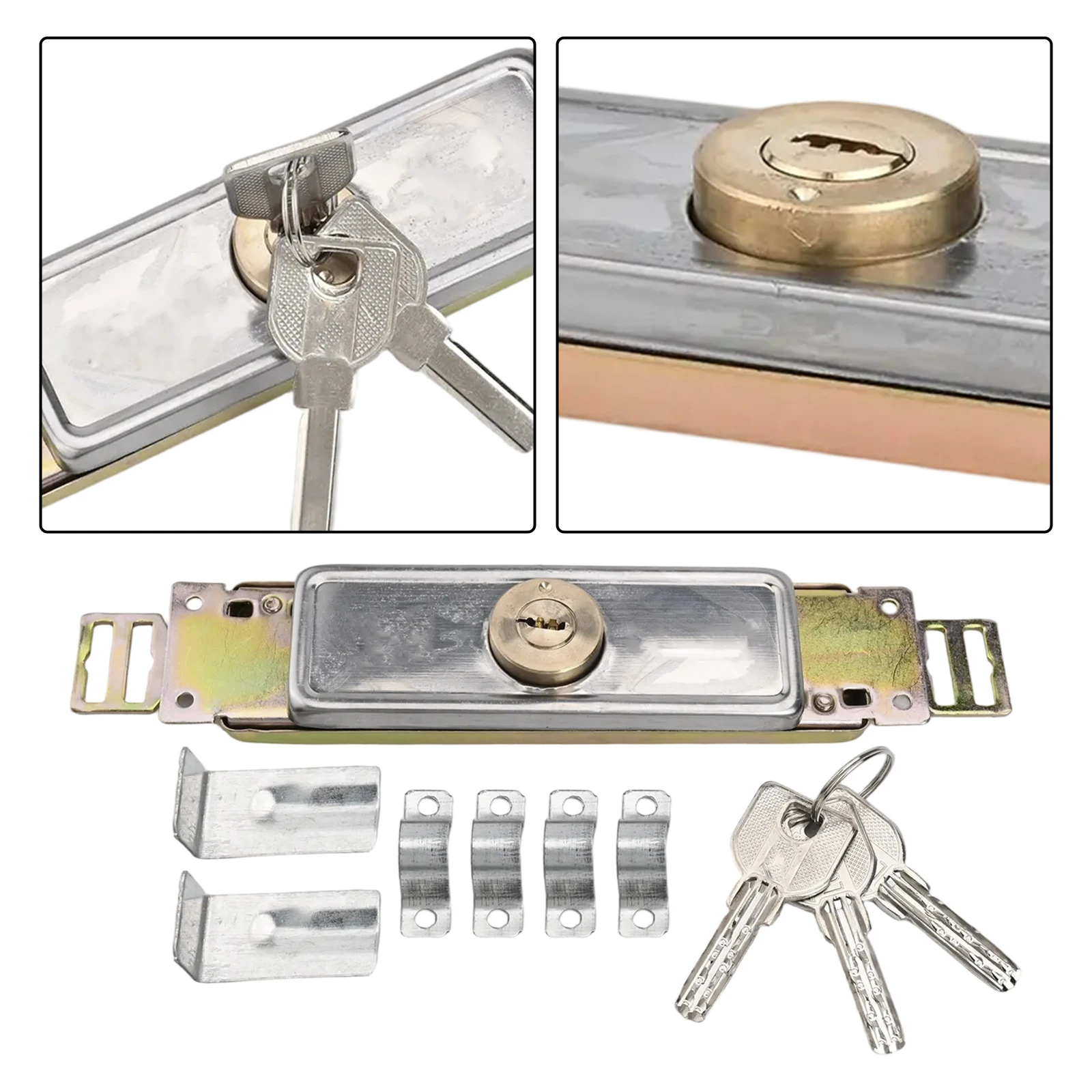 

Anti-theft Door Lock Household Safety Lock Solid Square Tongue Versatile Locking Mechanism Weather Resistant Materials