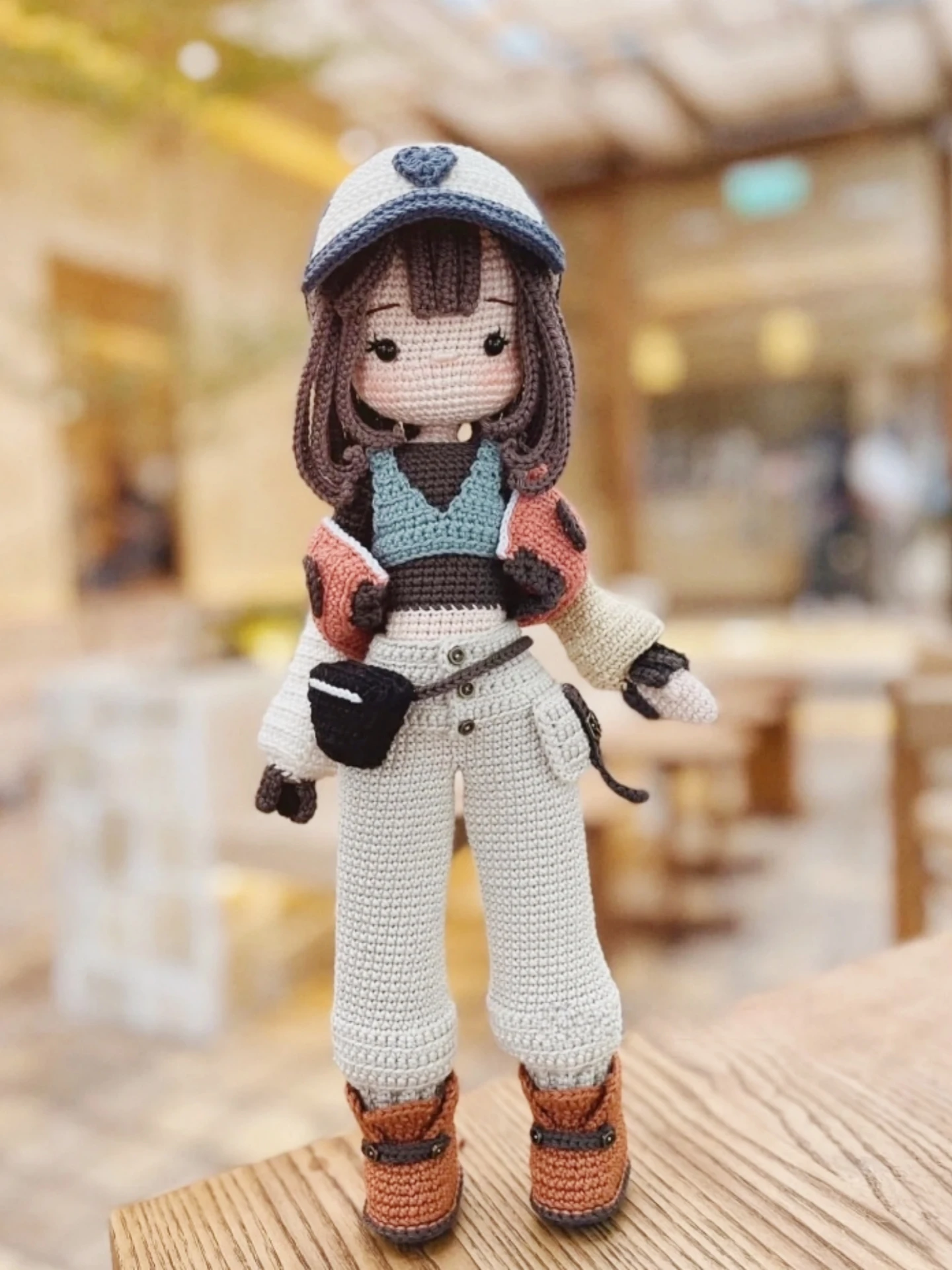 DIY Häkeln Puppe Material Kit Mädchen Kleidung Veränderbare Puppe Handgemachte Strickgarn Haken Nadel Nette Große Puppe Spaß Crt