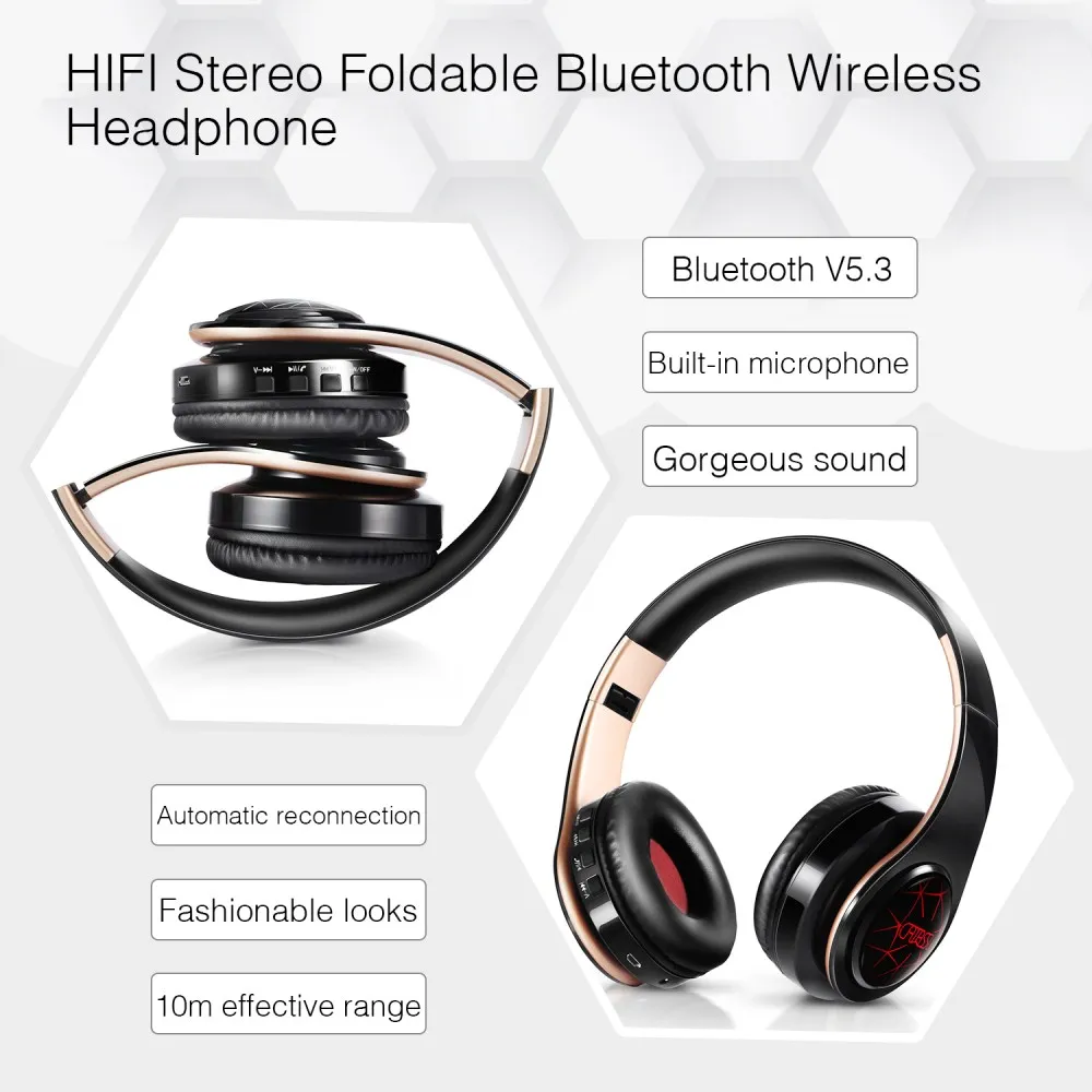 Nuovo arrivo luci respiratorie a LED cuffie wireless bluetooth auricolare mobile supporto computer mobile tablet bassi pesanti