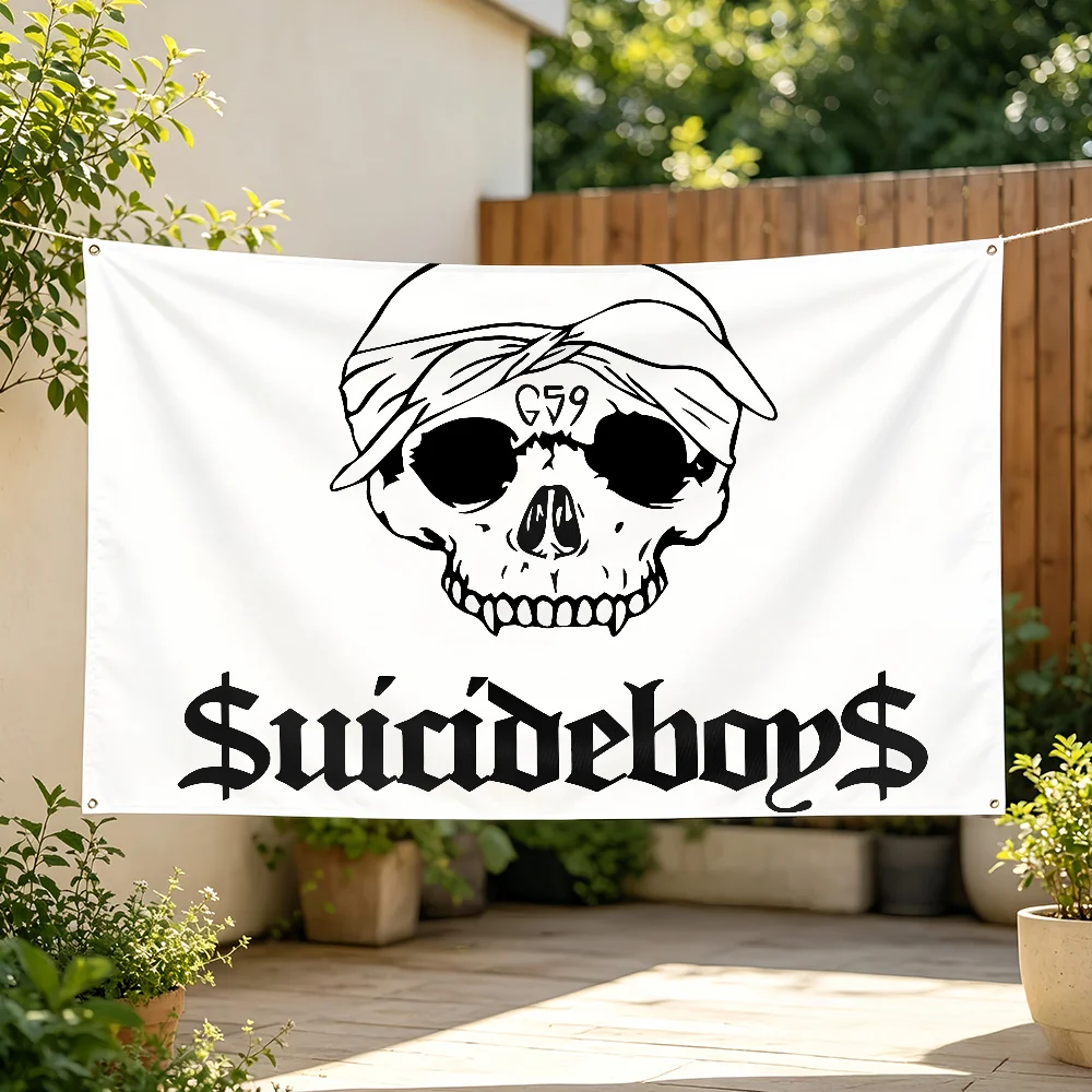 Hip Hop S-Suicide B-Boys Flag For Sports Matches  Games Parade Rally Holiday Festival Backyard Balcony Club Bar Decor