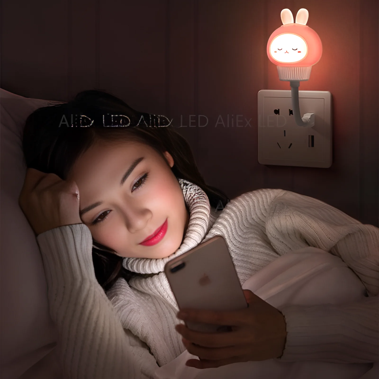 LED Chlidren USB Night Light Cute Cartoon Night Lamp Bear Remote Control for Baby Kid Bedroom Decor Bedside Lamp Christmas Gift