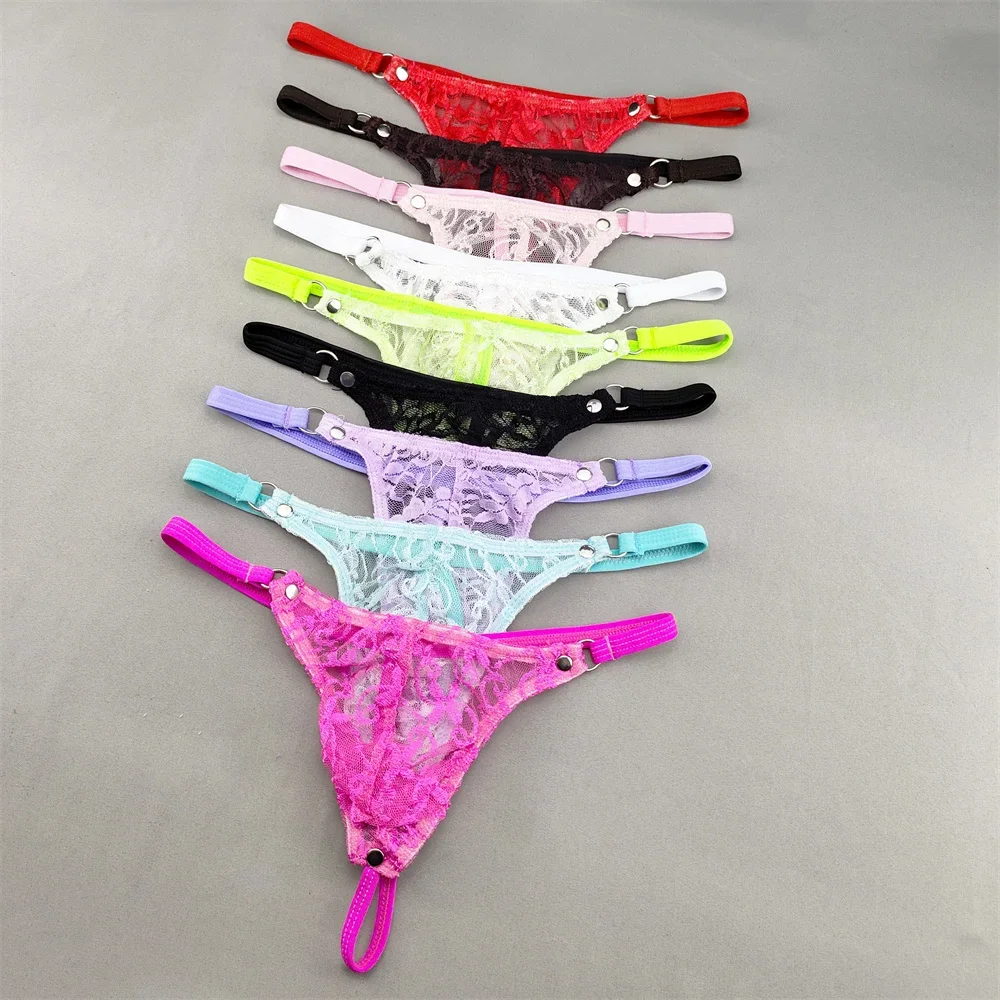 ملابس داخلية للرجال من الدانتيل رفيعة للغاية ومثيرة بخيوط رفيعة وخصر منخفض ملابس داخلية شفافة للرجال ملابس داخلية مقلمة للرجال ملابس داخلية مثيرة للشواذ