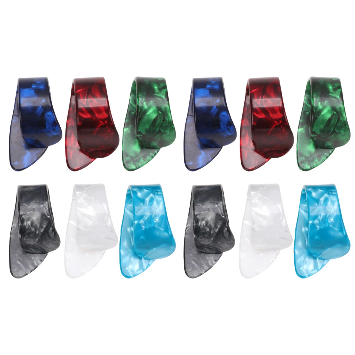 

12Pcs Professional Guitar Picks Thumb Finger Plectrums Made of Celluloid Ideal for Practice Collection Standard Size Fits Most