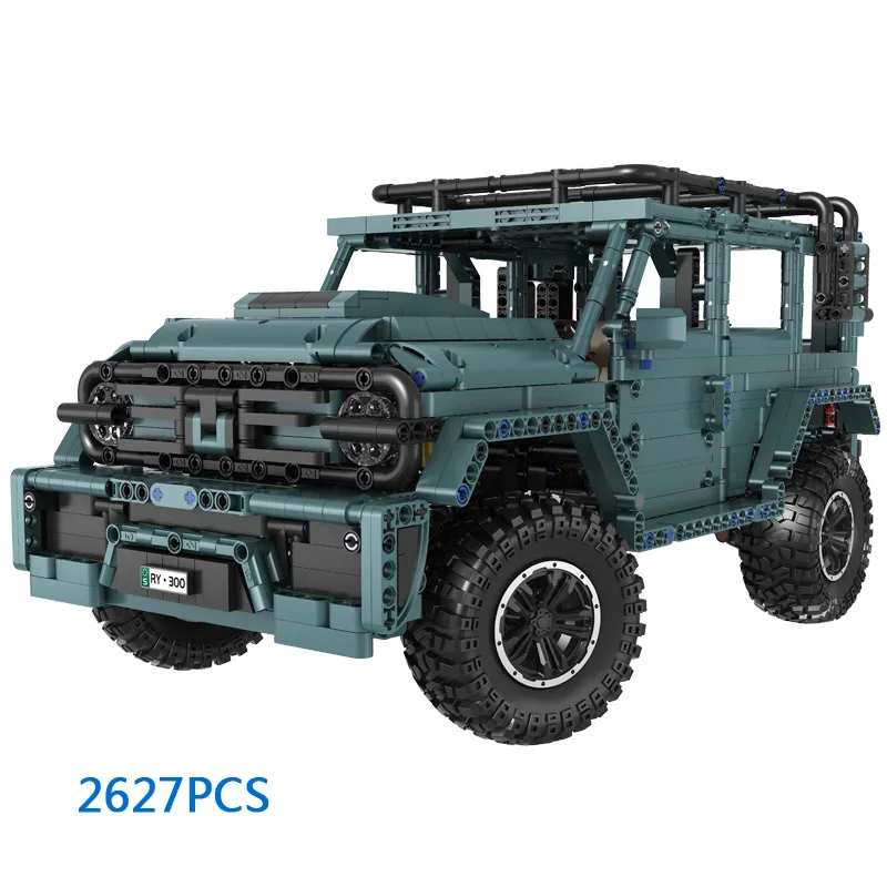 Bloques de construcción técnicos de la Gran Muralla de China, tanque de coche Wey a escala 1:10, Radio ciber 300 de 2,4 ghz, vehículo de Control remoto, juguetes de ladrillo Rc