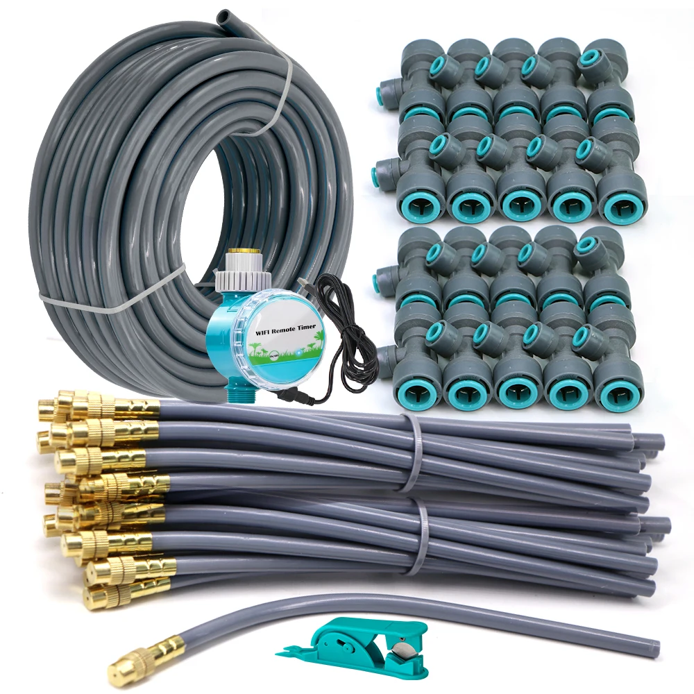 

Садовая гибкая насадка 20 см, 3/8 дюйма, система полива распыления шланга для балконных растений, запотевание, охлаждение, автоматический распылительный комплект для орошения