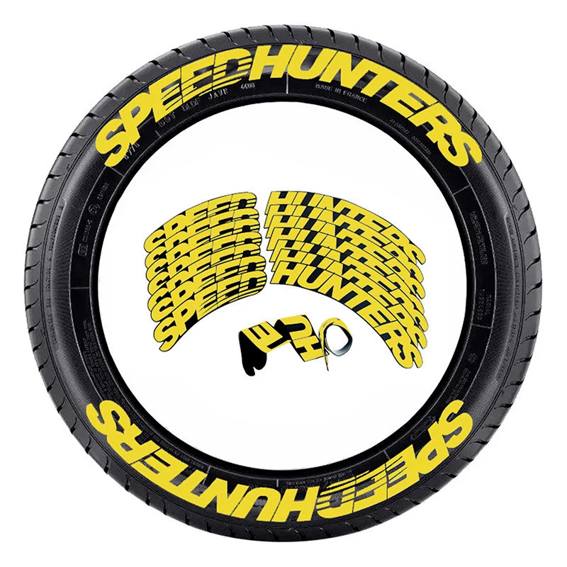 3D Auto Reifen & Rim Aufkleber PVC Wasserdicht Letters Aufkleber Automobil Motorrad Reifen Dekoration Rad Aufkleber für GESCHWINDIGKEIT HUNTETERS