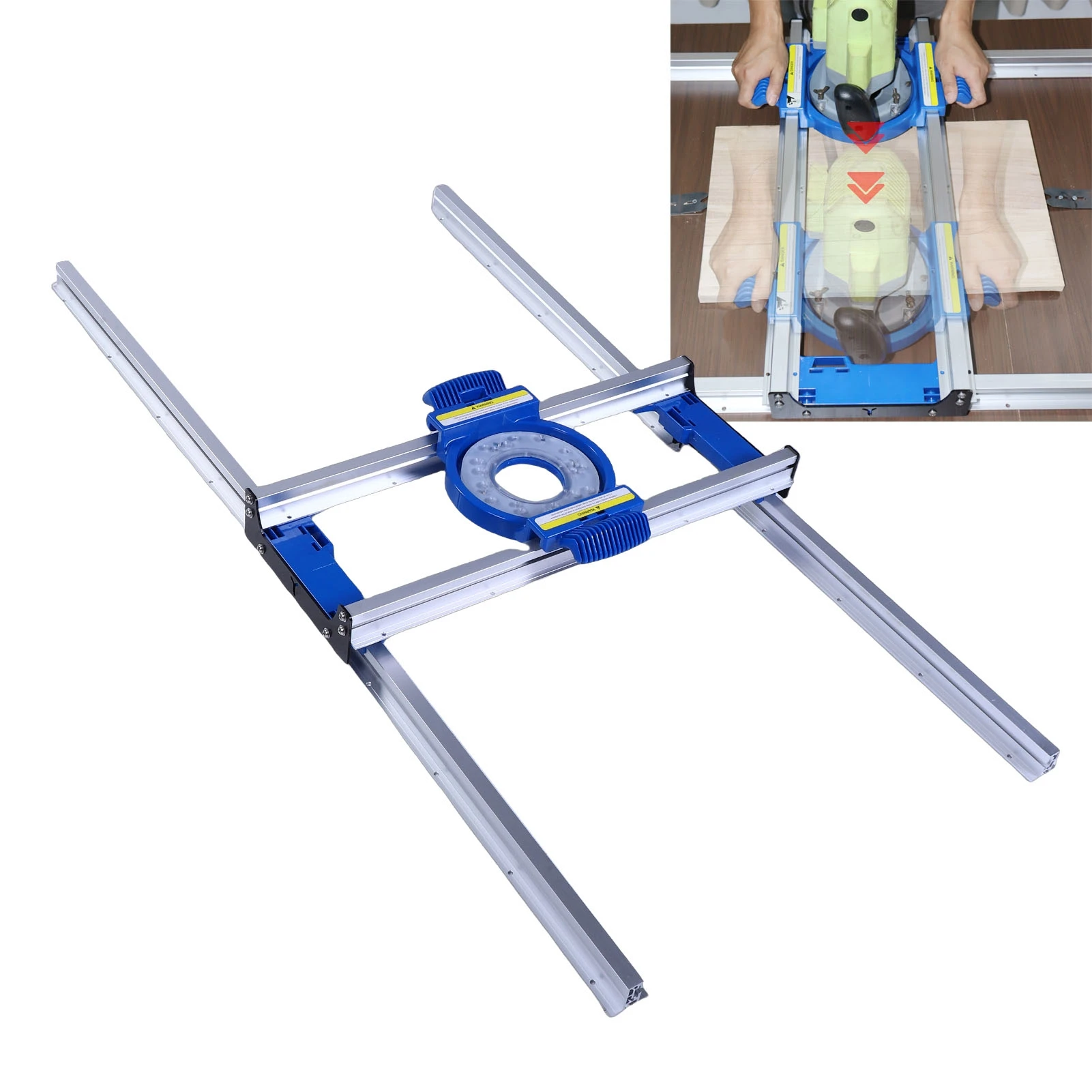 Aluminum Router Sled Precise Slab Flattening Locator Router Jig Flat End Face Cutting Tool For Wood Resin Plate Woodworking