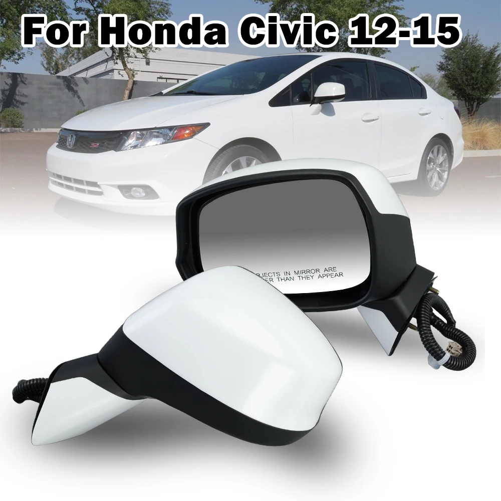 Side Mirror For HONDA CIVIC 2012 2013 2014 2015 FB2 FB6 Rearview Wing Mirror Assy 3-PINS no Turn Lamp Car Exterior accessories