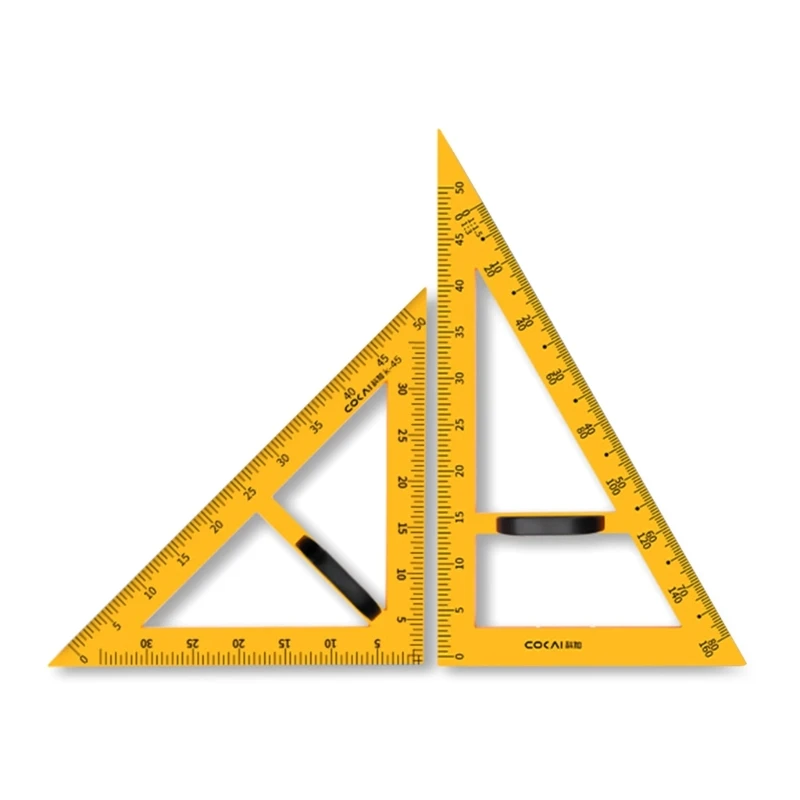 Large Ruler Set Protractor Portable Math Drawing Teaching Tool Y3NC