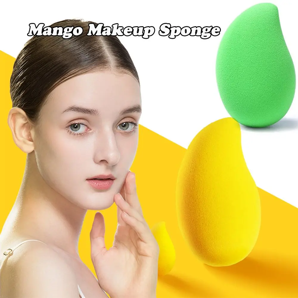 Esponja de maquillaje de Mango, utensilio de belleza para base en polvo