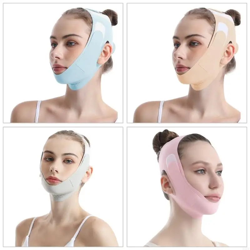 E65F V Line Mask Double Chin Reducer การยกหน้าเข็มขัด V รูปร่างหน้าซีดหน้ากาก Slimming Mask