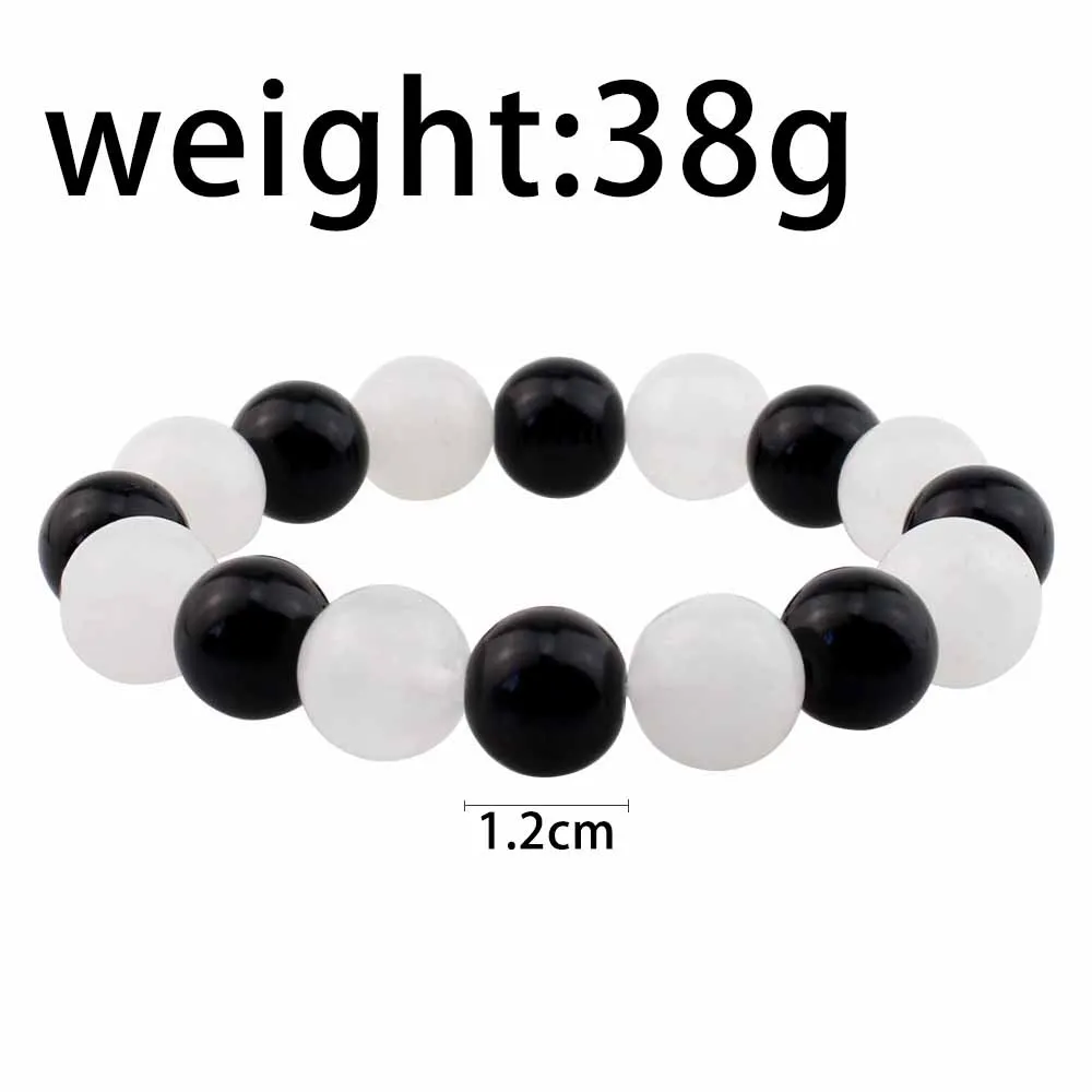Anime Fruits Basket Kyo Sohma Bracelet White Red Crystal Beads Bangle Bracelets for Women Men Cosplay Props