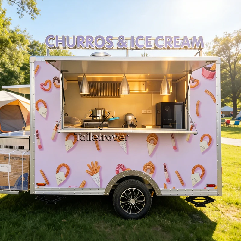 

Многофункциональный передвижной фургон-гриль для общепита, полностью оборудованный фудтрак-прицеп с кондиционером