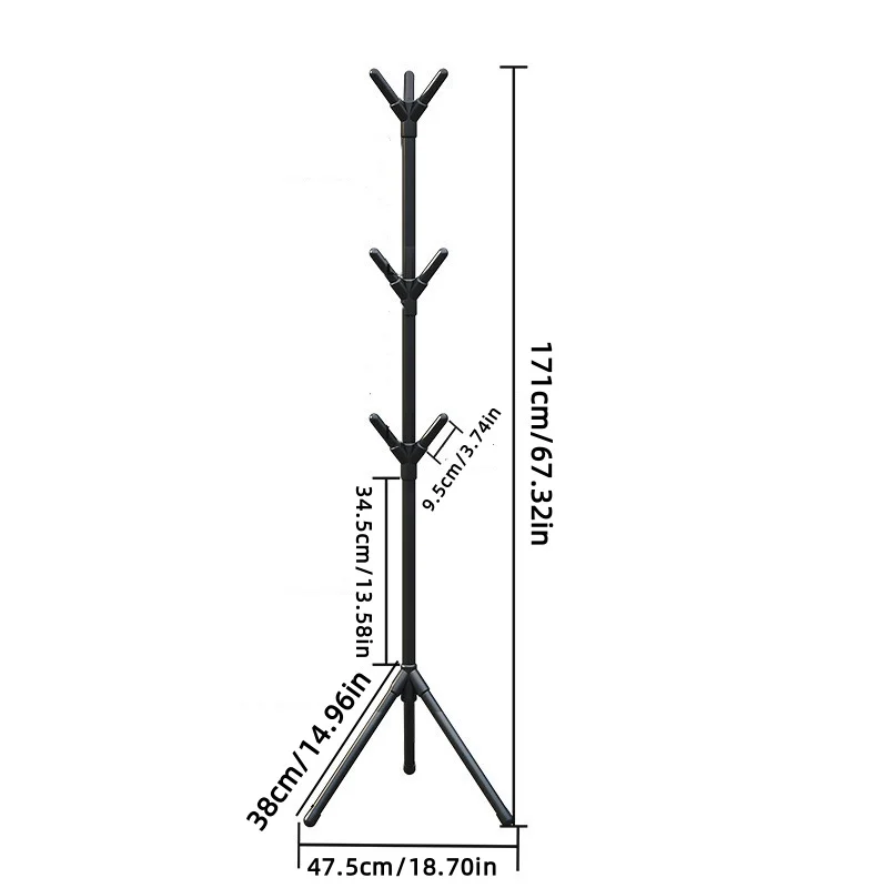 بسيطة وخفيفة فاخرة الطابق الدائمة معطف الرف الحديد المطاوع معطف الرف غرفة نوم العمودي رف الملابس الإبداعية بهو الملابس Rac